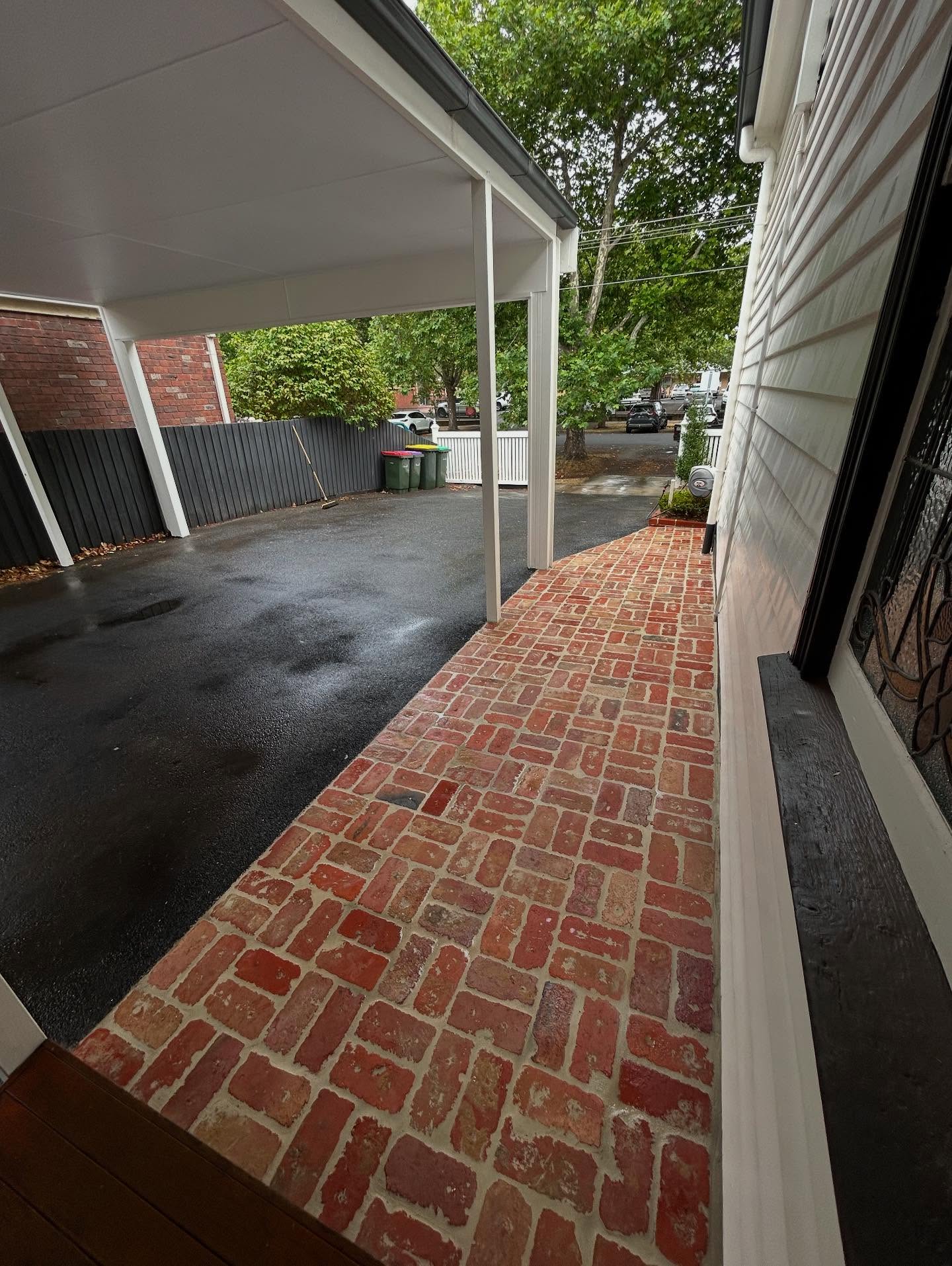 Heritage basketweave brick paving detail
