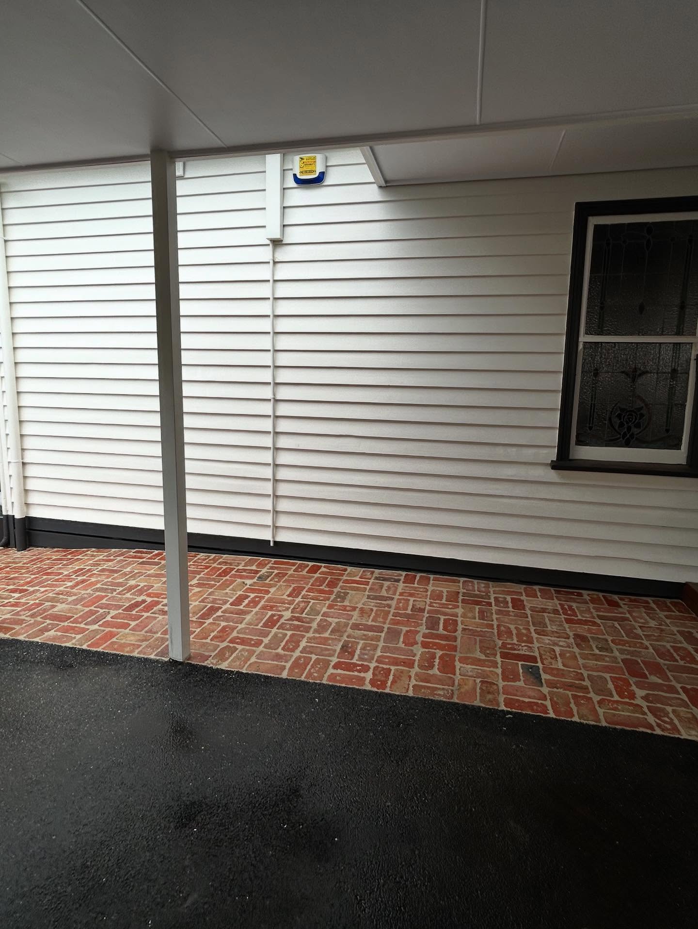 Basket weave recycled brick path / 3
